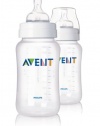 Philips AVENT 11 Ounce BPA Free Classic Polypropylene Bottles, 2-Pack