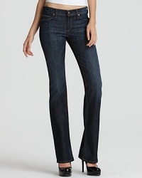Basic bootcut jeans with five pocket denim styling in a universally flattering and versatile wash. Belt loops and button/zip closure. Orange contrast stitching and washing on leg. Basic Citizen of Humanity cursive writing on back flat pockets. Basic bootcut jeans with five pocket denim styling in a universally flattering and versatile wash. Belt loops and button/zip closure. Orange contrast stitching and washing on leg. Basic Citizen of Humanity cursive writing on back flat pockets.