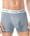 Line up your underwear style with these striped boxer briefs from Calvin Klein.