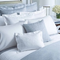 This timeless collection of luxury bedding lends modern elegance to any bedroom with its iconic paisley print and tailored details in a sophisticated color palette. You can mix and match the two color ways. This timeless collection of luxury bedding lends modern elegance to any bedroom with its iconic paisley print and tailored details in a sophisticated color palette. You can mix and match the two color ways.