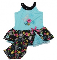 Layette Girl Blue Wildflower Drop Waist Dress With Underwear - Little Lass 9M Layette Girl Blue Wildflower Drop Waist Dress With Underwear - Little Lass 9M