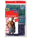 Hanes Big Mens Dark Ground Printed Boxer 3 Pack Assorted Prints XX-Large