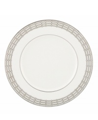 Perfectly polished in dishwasher-safe bone china, the Lenox Embraceable accent salad plates feature an ornate triple chain and platinum trim for a look of chic sophistication. Perfectly polished in dishwasher-safe bone china, the Lenox Embraceable accent salad plates feature an ornate triple chain and platinum trim for a look of chic sophistication.