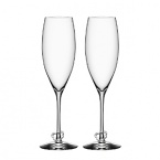A great gift for newlyweds or a romantic anniversary, this set of champagne flutes celebrates being madly in love.