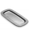 With the look of a basket and brilliance of metal, the Vineyard bread tray by Towle presents everything from baguettes to pizza bagels with timeless charm. Cast aluminum develops a beautiful patina for added character.