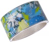 Macy's Haskell Bracelet, Blue and Green Palm Wide Bangle