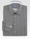 Lend a modern edge to your ensemble with the contrast stripes of this updated dress wardrobe classic, tailored in crisp cotton.Button-frontCottonMachine washImported