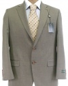 Ralph Lauren Mens 2 Button Pleated Olive Nailhead Wool Suit