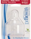 Dr. Brown's 2 Pack Natural Flow Level 1 Wide Neck Nipple