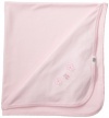 Noa Lily Baby-Girls Newborn Check Blanket with Ladybug Embroidery, Pink, One Size