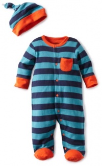 Offspring- Baby Boys Newborn Footie with Hat, Multi Stripe, 3 Months Offspring- Baby Boys Newborn Footie with Hat, Multi Stripe, 3 Months