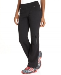 Functional pockets are perfect for a woman on the move! Try on these Style&co. Sport cargo pants when you're out running errands or working up a sweat.