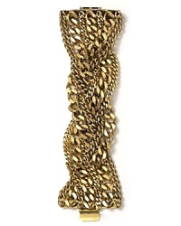 Elizabeth Cole 24 Karat Braided Chain Bracelet Elizabeth Cole 24 Karat Braided Chain Bracelet