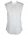 Maison Martin Margiela womens side zip buttoned sleeveless top