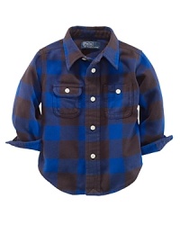 Rendered in warm brushed cotton twill, the classic checked workshirt is ruggedly handsome. Rendered in warm brushed cotton twill, the classic checked workshirt is ruggedly handsome.