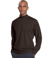 Izod keeps you fully protected and on par for style with the sleek performance features of this essential long-sleeved mock neck with UPF 30 and moisture-wicking technology. Izod keeps you fully protected and on par for style with the sleek performance features of this essential long-sleeved mock neck with UPF 30 and moisture-wicking technology.