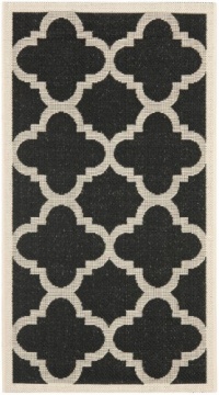 Safavieh CY6243-266 Courtyard Collection Indoor/Outdoor Area Rug, 2-Feet by 3-Feet 7-Inch, Black and Beige Safavieh CY6243-266 Courtyard Collection Indoor/Outdoor Area Rug, 2-Feet by 3-Feet 7-Inch, Black and Beige
