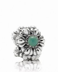 Birthstone accents add a personal touch to PANDORA's floral charm. Birthstone accents add a personal touch to PANDORA's floral charm.