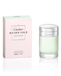 An extraordinary lily, rising and still innocent, reflecting youthful femininity.The Baiser Volé Eau de Toilette has a new light green color and silver cap, along with new outer packaging. The fragrance stays true to the majestic and mysterious lily, reflecting floral, powdery and fresh notes.A unique creation by Mathilde Laurent, Cartier's in-house perfumer. An extraordinary lily, rising and still innocent, reflecting youthful femininity.The Baiser Volé Eau de Toilette has a new light green color and silver cap, along with new outer packaging. The fragrance stays true to the majestic and mysterious lily, reflecting floral, powdery and fresh notes.A unique creation by Mathilde Laurent, Cartier's in-house perfumer.