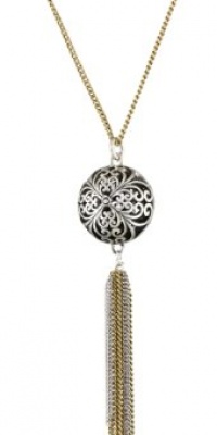 Lucky Brand Silver-Tone Openwork Tassle Necklace Lucky Brand Silver-Tone Openwork Tassle Necklace