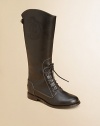 An equestrian-inspired style for your little girl, crafted in supple leather with lace detail and signature embellishment.Pull-on with front lace detailLeather upperLeather liningRubber solePadded insoleImported
