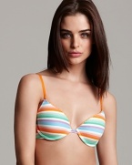 Keep it simple in this brightly striped CK One convertible t-shirt bra.