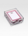 Set of monogrammed notes with fabulous borders add a special, personalized touch to correspondences to others or notes to yourself. Arrives in a Lucite box with a lid for easy storage. A perfect gift for home or the office Set of 100 notes Notes: 3¼W X 4¼H Box: 4W X 5H X 1D Made in USAFOR PERSONALIZATION Select a quantity, then scroll down and click on PERSONALIZE & ADD TO BAG to choose and preview your personalization options. 