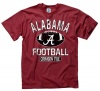 Alabama Crimson Tide Youth Crimson Jock Football T-Shirt