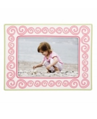 All around adorable, this Little Girl with a Curl picture frame from Gorham surrounds childhood memories in swirls of cheery pink. With apple-green trim. All around adorable, this Little Girl with a Curl picture frame from Gorham surrounds childhood memories in swirls of cheery pink. With apple-green trim.