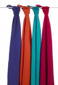 aden + anais 4 Count 100% Cotton Muslin Swaddles, B-jeweled aden + anais 4 Count 100% Cotton Muslin Swaddles, B-jeweled
