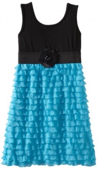Ruby Rox Kids Girls 7-16 Eyelash Dress, Turquoise/Black, 14 Ruby Rox Kids Girls 7-16 Eyelash Dress, Turquoise/Black, 14
