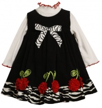 Bonnie Jean Girls 2-6X Corduroy Jumper With Bonaz Flowers Bonnie Jean Girls 2-6X Corduroy Jumper With Bonaz Flowers