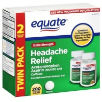 Equate - Headache Relief, Extra Strength, Acetaminophen, Aspirin and Caffeine, Coated Tablets, 200-Count Equate - Headache Relief, Extra Strength, Acetaminophen, Aspirin and Caffeine, Coated Tablets, 200-Count