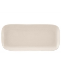 Find stylish versatility in the organic shape and matte-glazed finish of the Casual Luxe hors d'oeuvres tray from Donna Karan by Lenox. Durable stoneware in a soft pearl hue is an ideal host for everyday meals and a natural go-to for entertaining. Find stylish versatility in the organic shape and matte-glazed finish of the Casual Luxe hors d'oeuvres tray from Donna Karan by Lenox. Durable stoneware in a soft pearl hue is an ideal host for everyday meals and a natural go-to for entertaining.