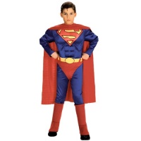 Muscle Chest Superman Costume: Boy's Size 4-6