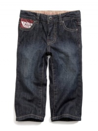 GUESS Kids Boys Toddler Five Pocket Jeans, DARK STONEWASH (24M) GUESS Kids Boys Toddler Five Pocket Jeans, DARK STONEWASH (24M)
