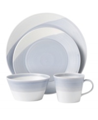Perfect for every day, the 1815 place settings are named for Royal Doulton's inaugural year but, in dishwasher-safe porcelain, this collection feels right at home on modern tables. Featuring streaks of pale blue against fresh white for serene, understated style. Perfect for every day, the 1815 place settings are named for Royal Doulton's inaugural year but, in dishwasher-safe porcelain, this collection feels right at home on modern tables. Featuring streaks of pale blue against fresh white for serene, understated style.