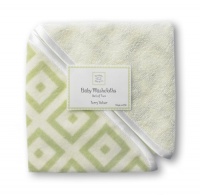 SwaddleDesigns Terry Velour Baby Washcloth Set - Very Light Kiwi with Kiwi Mod Squares