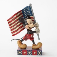 Enesco Disney Traditions by Jim Shore Mickey Mouse with Flag Figurine, 6.875-Inch Enesco Disney Traditions by Jim Shore Mickey Mouse with Flag Figurine, 6.875-Inch