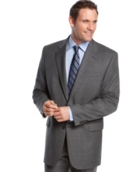 Make your power move with this gray sharkskin blazer from Lauren by Ralph Lauren.