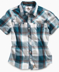 Epic Threads shortens the sleeves of this back-to-school staple, then add extra style points by incorporating a front yoke and twin chest pockets. Epic Threads shortens the sleeves of this back-to-school staple, then add extra style points by incorporating a front yoke and twin chest pockets.