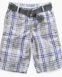 Easy-to-wear shorts from Epic Threads, in a school-ready style that's part streetwear and part preppie. Easy-to-wear shorts from Epic Threads, in a school-ready style that's part streetwear and part preppie.