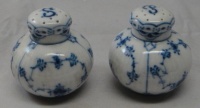 Royal Copenhagen Blue Fluted-Half Lace Border Salt & Pepper Set Royal Copenhagen Blue Fluted-Half Lace Border Salt & Pepper Set