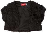 Ruby Rox Kids Girls 7-16 Rosette Shrug, Black, Medium Ruby Rox Kids Girls 7-16 Rosette Shrug, Black, Medium