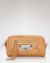 Update your on-the-go accessories with this leather cosmetics case from Sam Edelman, perfect for stowing your favorite pretty-girl products. Update your on-the-go accessories with this leather cosmetics case from Sam Edelman, perfect for stowing your favorite pretty-girl products.