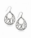 A fashionista's best friend. Style&co.'s stylish openwork earrings feature a playful pattern in hematite tone mixed metal. Approximate drop: 2 inches.