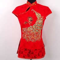 Chinese Peacock Blouse Jacket Shirt Red Available Sizes: 0, 2, 4, 6, 8, 10, 12, 14 Chinese Peacock Blouse Jacket Shirt Red Available Sizes: 0, 2, 4, 6, 8, 10, 12, 14