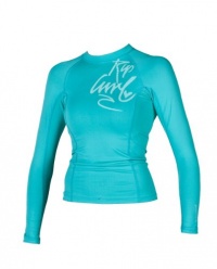 Rip Curl Women's Cherry Springer Long Sleeve Rashguard (Aqua, 4) Rip Curl Women's Cherry Springer Long Sleeve Rashguard (Aqua, 4)