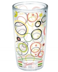 Iconic style meets brilliant design in the Fiesta Tropical Ripple tumbler by Tervis Tumblers. Splashy colors ring around a practically indestructible cup that'll keep hot drinks hot and cold drinks cold. With Fiesta logo and dancer. Iconic style meets brilliant design in the Fiesta Tropical Ripple tumbler by Tervis Tumblers. Splashy colors ring around a practically indestructible cup that'll keep hot drinks hot and cold drinks cold. With Fiesta logo and dancer.