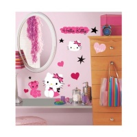 RoomMates RMK2015SCS Hello Kitty Couture Peel and Stick Wall Decals RoomMates RMK2015SCS Hello Kitty Couture Peel and Stick Wall Decals